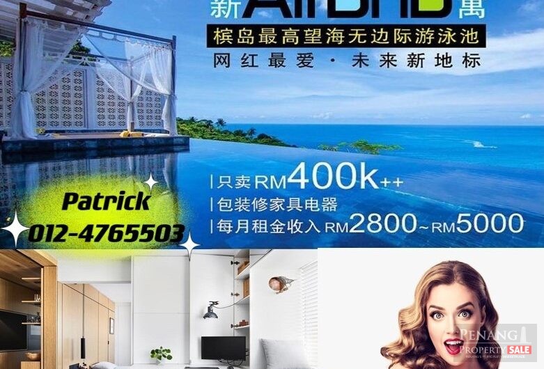 Sea View_Airbnb Serviced Condominium | Penang | 全新项目__海景民宿公寓_包埋装修和家具
