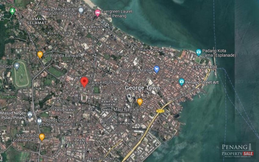 TERRACE 2 STOREY AT KEBUN NYOR ONLY RM500 PSF GEORGETOWN 2500SF 4 ROOMS RENOVATED