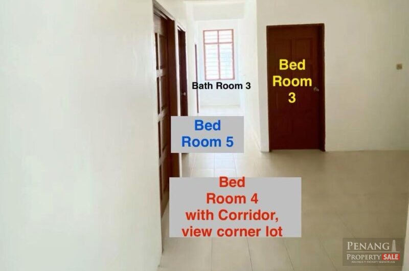 For Rent 2 Storey Terrace House End Lot Taman Seri Serdang Kepala Batas 13200 Pulau Pinang