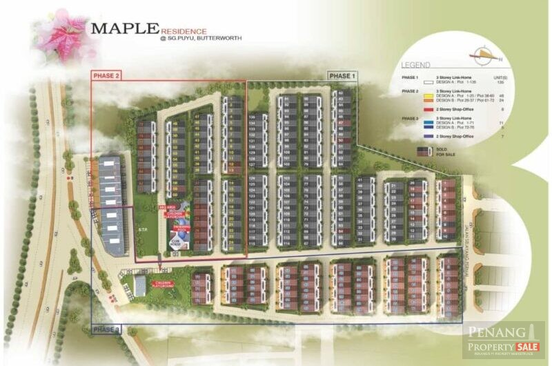 For Sale 3 Storey Terrace House Maple Residence Raja Uda Butterworth 13600 Pulau Pinang