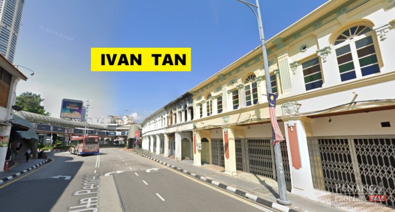 【3 unit adjoining】2.5 Sty Shop Jln Penang Komtar Georgetown 6000sf