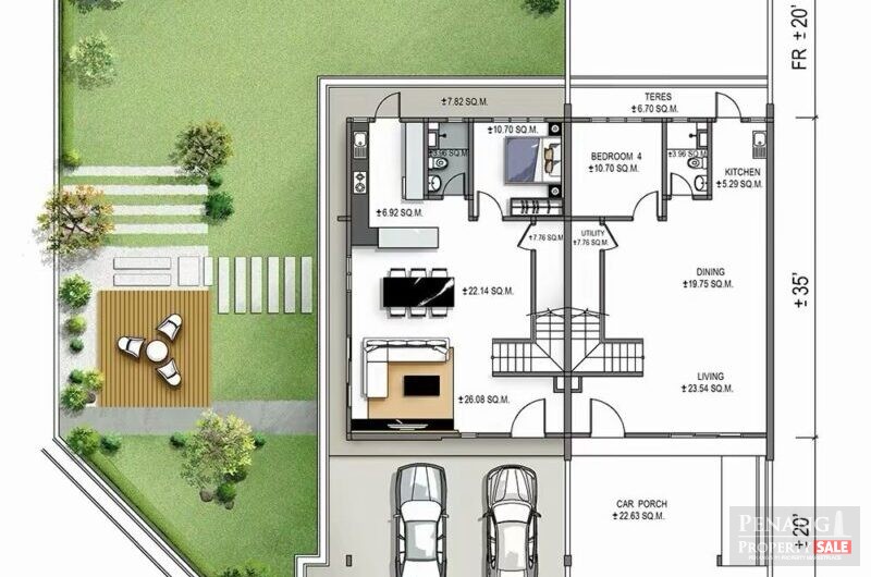 For Sale 2 Storey Terrace House End Lot Hijauan Hills Meru Park