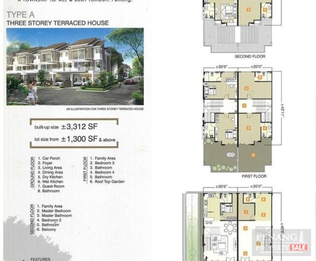 For Sale 3 Storey Terrace House Tambum Royal City, Royal Height