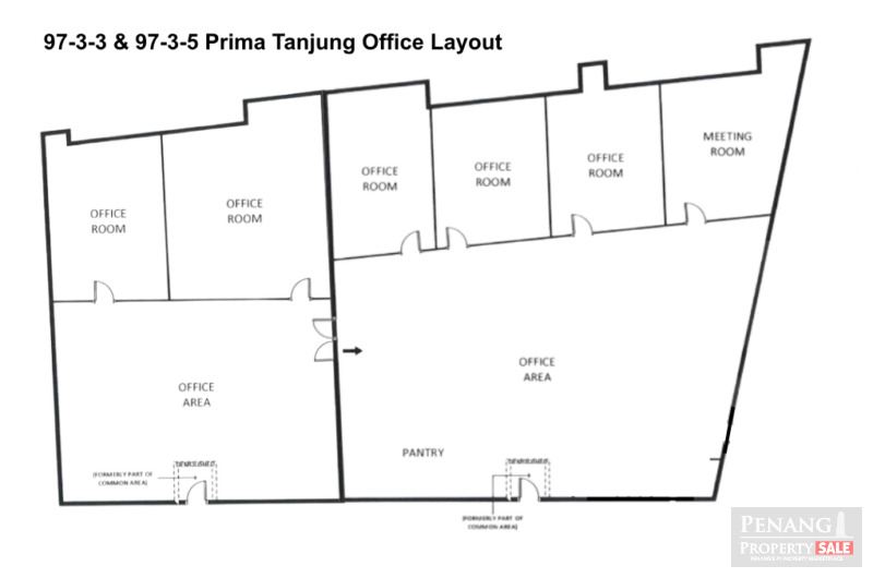 Partially Furnished Office For Rent At Prima Tanjung, Tanjung Tokong