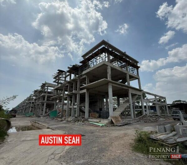 BRAND NEW 3 STY SEMI-D FACTORY For SALE at ALMA, WITH LIFT, COLUMN FREE DESIGN