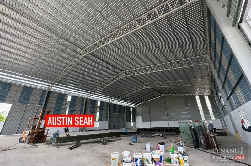 SINGLE STOREY WAREHOUSE FOR RENT @ JURU INDUSTRIAL AREA, LAND AREA 30k SQFT