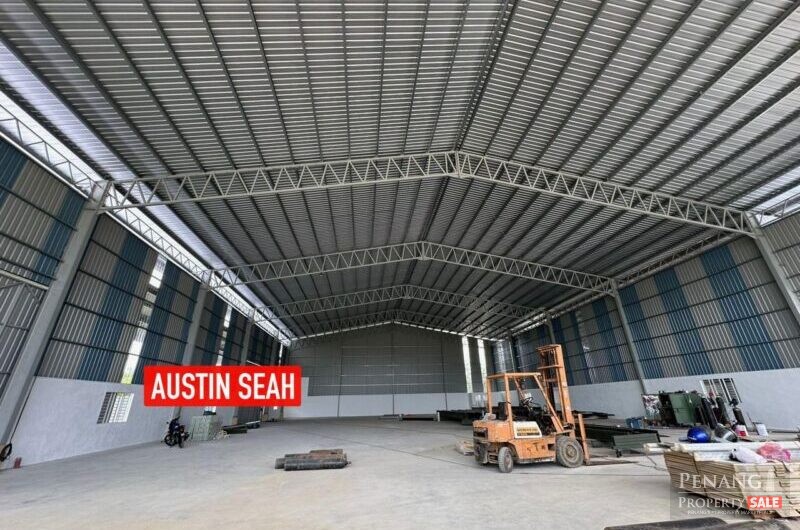 SINGLE STOREY WAREHOUSE FOR RENT @ JURU INDUSTRIAL AREA, LAND AREA 30k SQFT