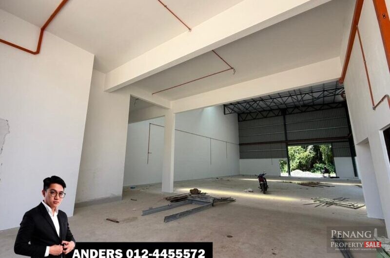 Penang Permatang Tinggi Brand New 1.5 Storey Semi-Detached Factory For Sale