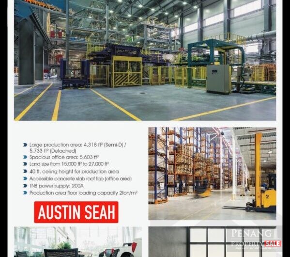 JUST LAUNCHED, Simpang Ampat MAIN ROAD  SEMI-D Factory. FREE MOT AND LEGAL FEE