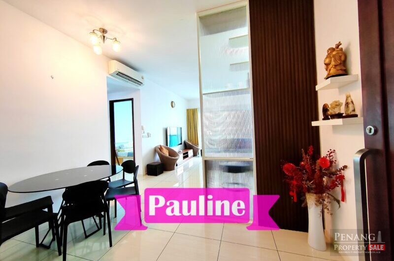 [ Queens Residences Q1 ] 950sf Seaview Condo Near Queensbay Full Furnished
