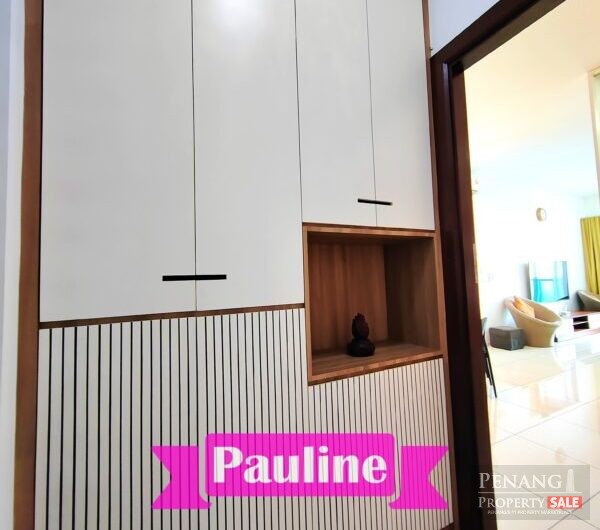 [ Queens Residences Q1 ] 950sf Seaview Condo Near Queensbay Full Furnished