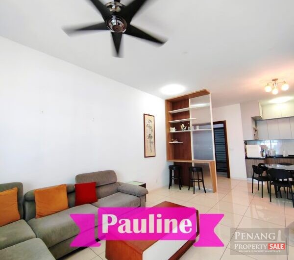 [ Queens Residences Q1 ] 950sf Seaview Condo Near Queensbay Full Furnished
