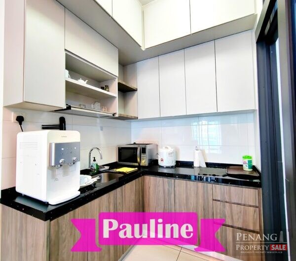 [ Queens Residences Q1 ] 950sf Seaview Condo Near Queensbay Full Furnished
