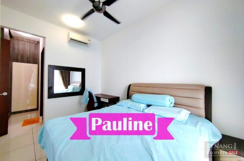 [ Queens Residences Q1 ] 950sf Seaview Condo Near Queensbay Full Furnished